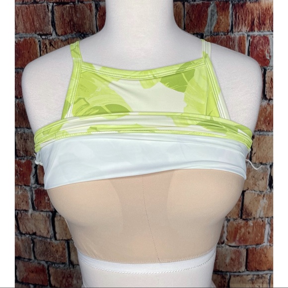 Kortni Jeane Tropical Leaf Print Crop Tankini - Picture 6 of 6